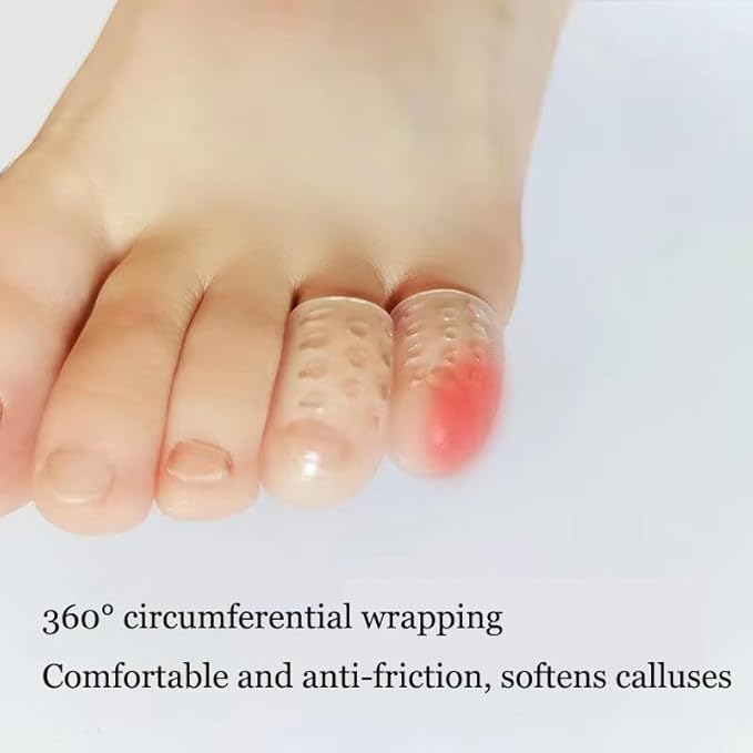50PCS Silicone Toe Protectors - Silicone Toe Separators for Men Women - Gel Toe Covers Breathable Soft Toe Caps Guards