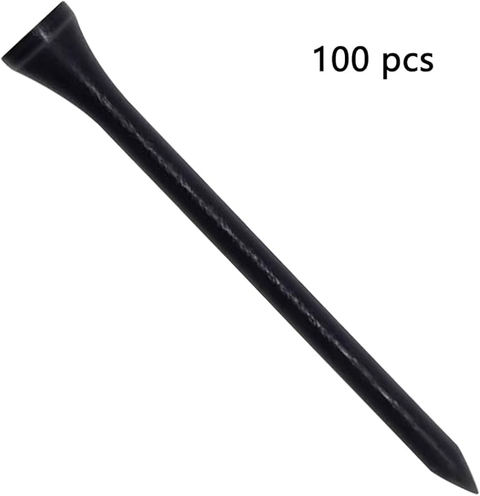 Wooden Golf Tees 3-1/4", 2-3/4", 1-1/2" Available,100 Count (Natural Color, White, Black, Blue, Red, Pink)