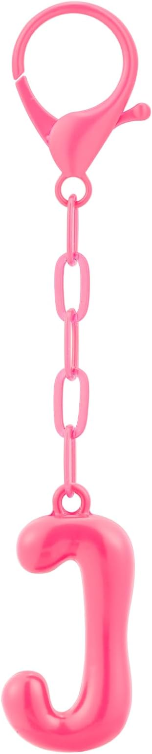 Initial Bag Charms, Bubble Letter Charm for Handbags, Cute Keychain with Letter, Initial Bag Charms for Women