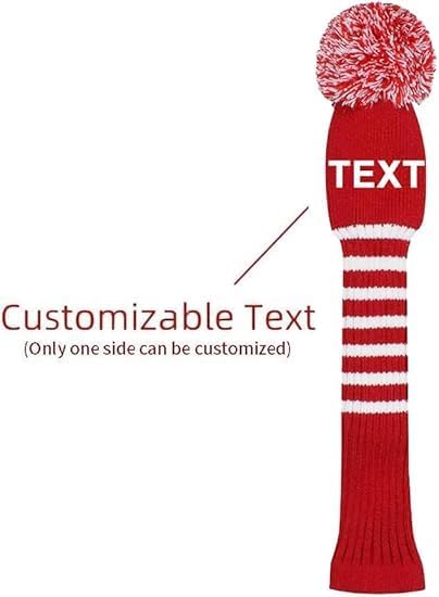 Scott Edward 1/3/4PCS Multi-Style Optional Individualized Knit Golf Club Head Covers, Driver Wood(460cc) Fairway Wood and Hybrid(UT)，for Male/Female Golfers,Custom