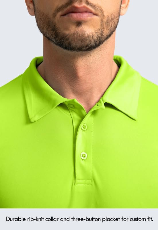 Men's Polo Shirt Long Sleeve Golf Shirts Lightweight UPF 50+ Sun Protection Cool Shirts for Men Work Fishing Outdoor