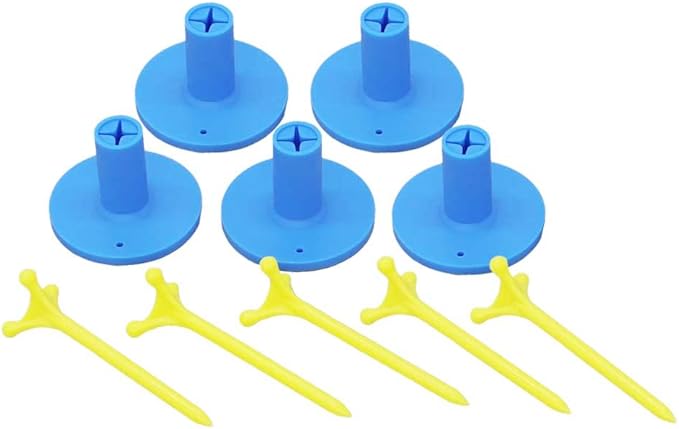 Golf Rubber Tee Holder Set for Golf Driving Range Tee Practice Tool Pack of 5