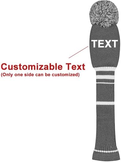 Scott Edward 1/3/4PCS Multi-Style Optional Individualized Knit Golf Club Head Covers, Driver Wood(460cc) Fairway Wood and Hybrid(UT)，for Male/Female Golfers,Custom