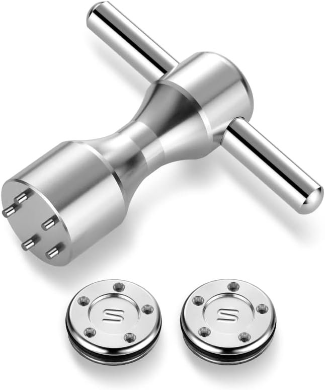 ROYMADE Golf Putter Weights 2pcs 5g/10g/15g/20g/25g/30g/35g/40g/45g with Wrench Kit Set Compatible with Titleist Scotty Cameron Putter Golf Accessory (2pcs 5g+Wrench)