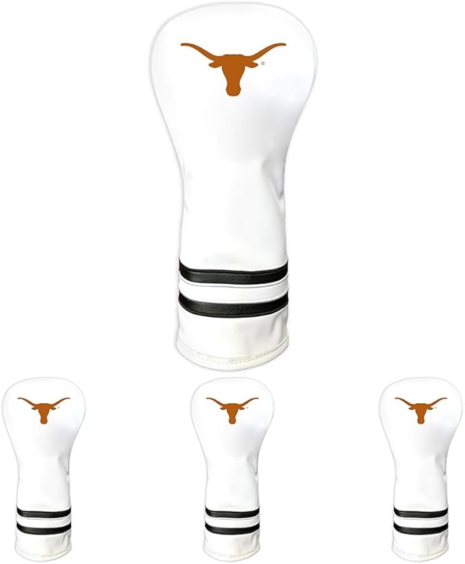 Team Golf NCAA White Vintage Fairway Golf Club Headcover, Form Fitting Design, Retro Design