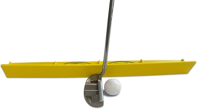 The Putting Arc - T3 Model - Golf Training Aid Used to Perfect Your Putting and Reduce Your Score! - Practice and Master Your Putting Fundamentals! - Golden Yellow