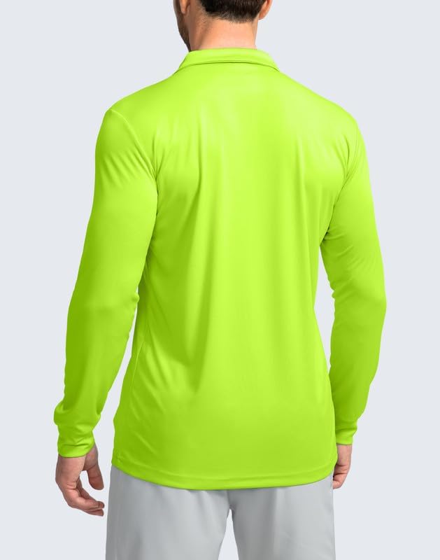Men's Polo Shirt Long Sleeve Golf Shirts Lightweight UPF 50+ Sun Protection Cool Shirts for Men Work Fishing Outdoor