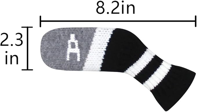 Scott Edward 10 Pcs Golf Club Head Covers for Irons Cuteness Basically Socks Shape Washable Durable Golf Club Head Protector Double Sided Knit Suitable for Most Brands