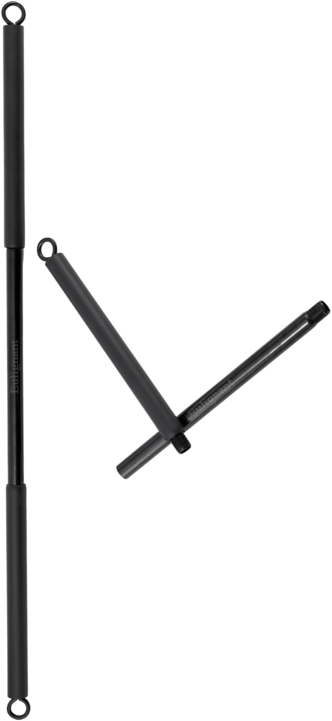 Swing Trainer for Golf/Baseball/Tennis Improvement, Resistance Cord (25&80lbs) with Weighted Workout Bar, Rotational Movements Exercise in Core Training