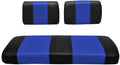 Seat Cover Replacement for Yamaha G-2/G-9 Golf Cart - Front Bench Seat - Premium Marine Vinyl -5 Panel Stitching - Staple On Installation - Two-Tone Golf Cart Seat Covers (Black & Blue)