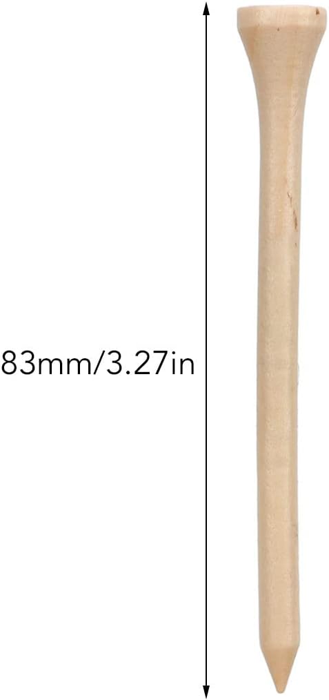 plplaaoo Professional Golf Tees 50pcs Premium Wooden Golfing Tees for Improved Accuracy and Power Durable Maple Wood Golf Accessories