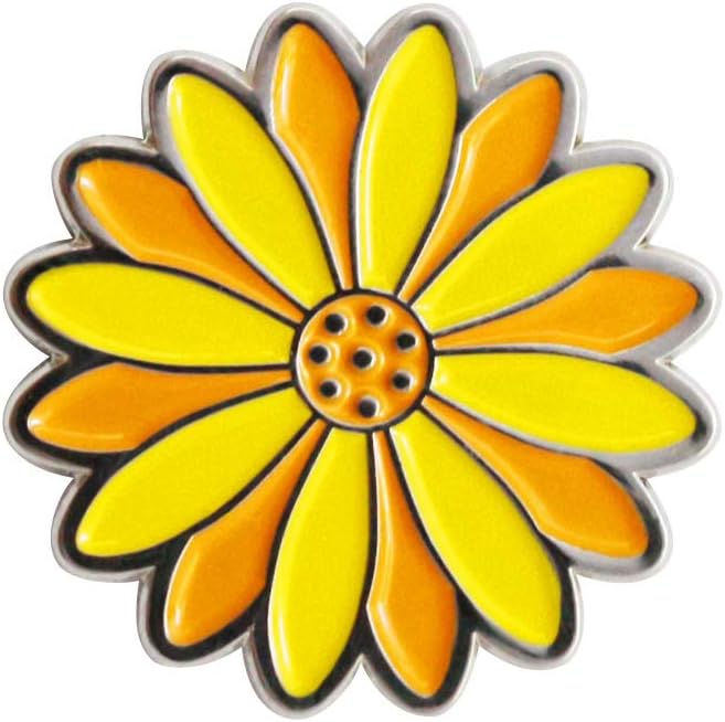 Flower Golf Ball Marker with Golf Hat Clip for Your Friend