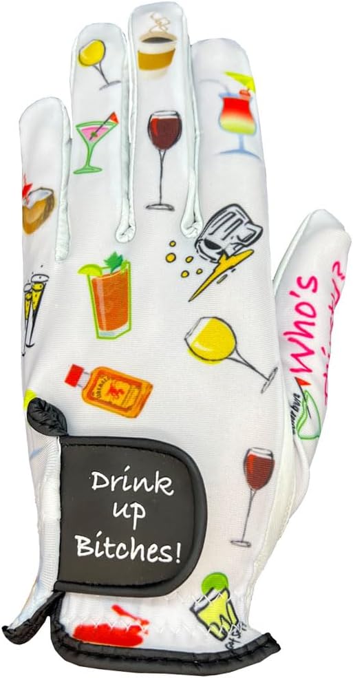 Giggle Golf Women's Golf Glove - Adjustable Strap, Left Hand Gloves for Women