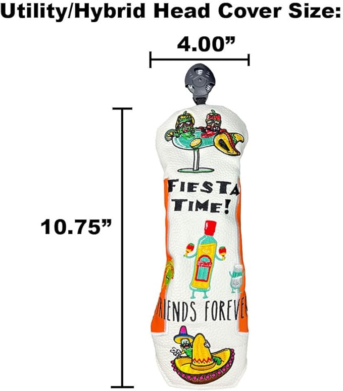 Giggle Golf Utility/Hybrid Head Cover, Colorful Club Covers for Men & Women
