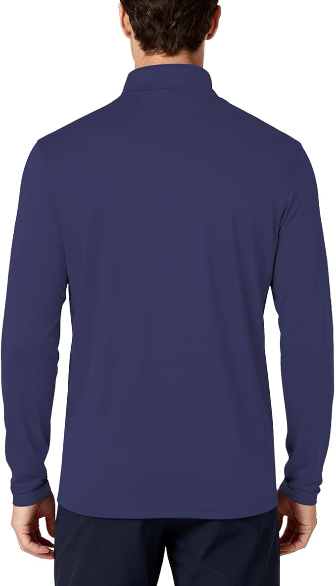 Mens Long Sleeve Shirts Quarter Zip Pullover UPF 50+ Sun Protection Wicking Moisture Workout Running Casual Athletic Tops