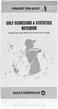 FINGER TEN Golf Scorecard Book Stats Statistics Log Notebook Waterproof Paper Value 1/2/4/8 Pack, Fit Golf Score Card Holder Cover