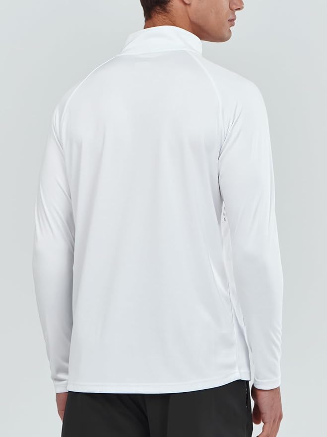 NORTHYARD Quarter Zip Pullover Men Running Shirt Long Sleeve Moisture Wicking Quick Dry Athletic Workout Shirts