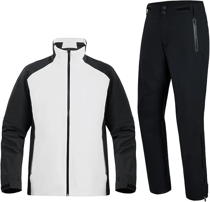 fit space Waterproof Golf Rain Suits for Men Performance Rain Jackets and Pants for All Sports