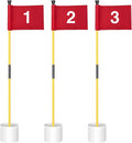 KINGTOP Golf Flagstick Mini, Putting Green Flag for Yard, All 3 Feet, Double-Sided Numbered Golf Flags, Golf Pin Flag Hole Cup Set, Portable 2-Section Design, Gifts Idea