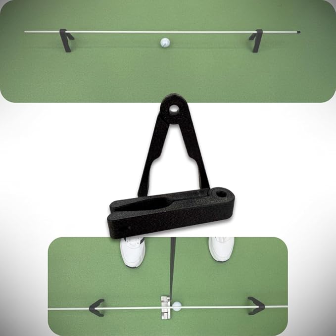 Folding Putting Gates for Golf | Portable Elevated Line Drill & Standard Putting Gate | Compact 2-Pack with Storage Band | Practice Start Line & Face Control Anywhere