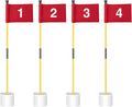 KINGTOP Golf Flagstick Mini, Putting Green Flag for Yard, All 3 Feet, Double-Sided Numbered Golf Flags, Golf Pin Flag Hole Cup Set, Portable 2-Section Design, Gifts Idea