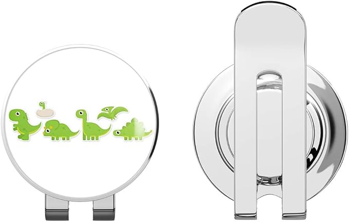 Cute Dinosaurs Green Golf Hat Clip with Magnetic Ball Marker