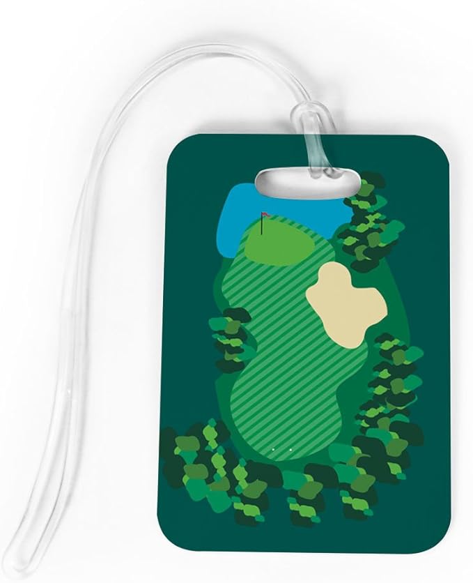 ChalkTalkSPORTS Golf Luggage & Bag Tag | Golf Course | Custom Info on Back | Medium