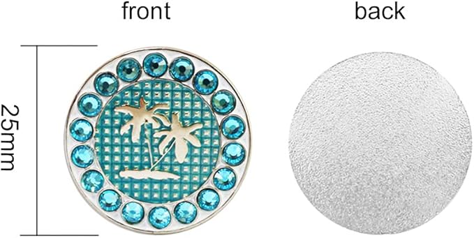 Myartte Golf Ball Markers Crystal Ball Markers Pack of 3