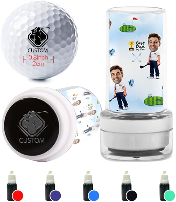 ORYG Custom Golf Ball Stamps with Personalized Name Graphics,Reusable Golf Ball Waterproof Marking Tool,Funny Golfer Gifts,Golf Accessories