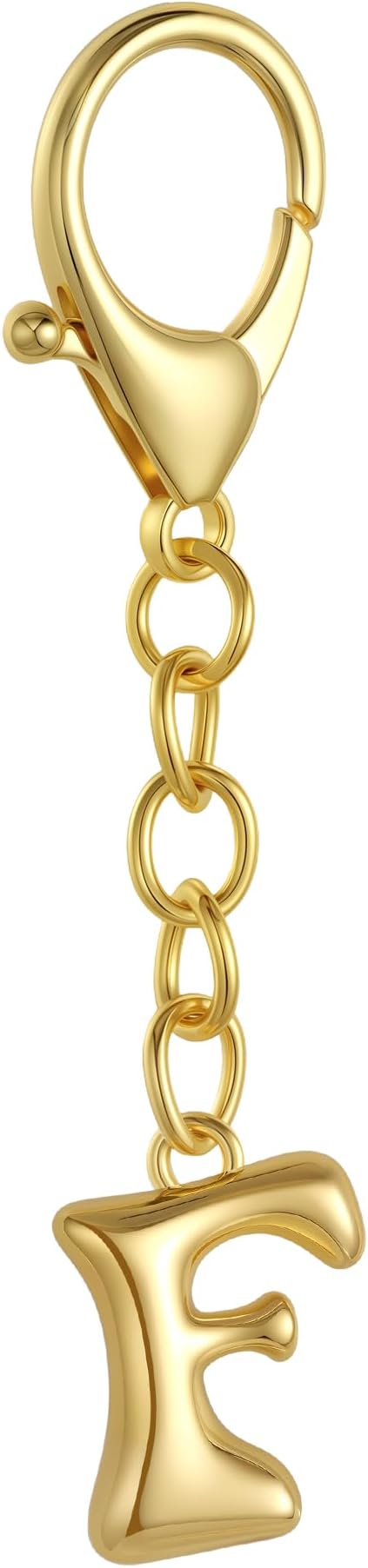 Bubble Gold Letter Bag Charms for Women, Cute Initial Keychain for Handbags, Purse Charms Birthday Christmas Gifts