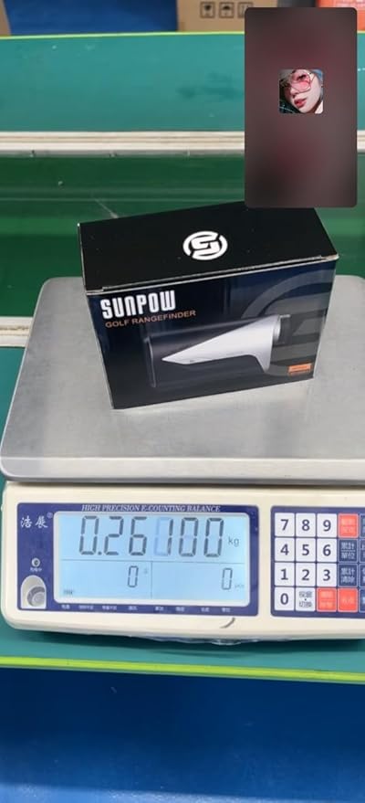 SUNPOW Golf Rangefinder with Slope -1000 Yards Range Finder with Flag Pole Locking Vibration-7X Magnification Rechargeable Golf Range Finders for Hunting