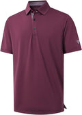 Mens Polo Shirts Short and Long Sleeve Casual Solid Stylish Dry Fit Performance Designed Collared Golf Polo Shirts for Men