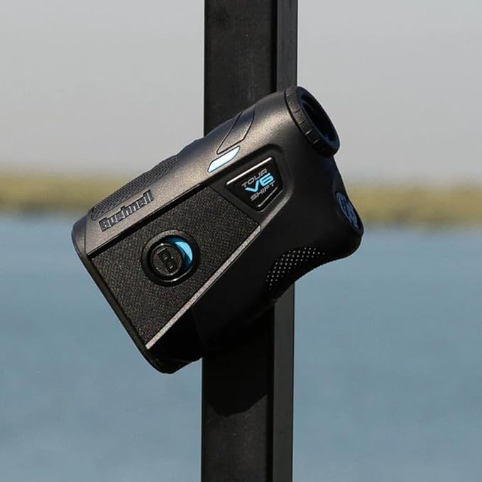 Bushnell Golf Tour V6 Shift Laser Rangefinder with Vice Balls | Slope Compensation, PinSeeker, Magnetic Mount, 1300 YD Range, 6X Magnification | Signature Series Golf Towel