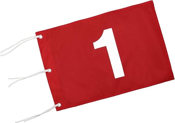 KINGTOP Golf Flag 20x14 Inch - 420D Nylon, Brass Grommets - Standard Putting Green Flags for Backyard Practice, Golf Courses, Country Club
