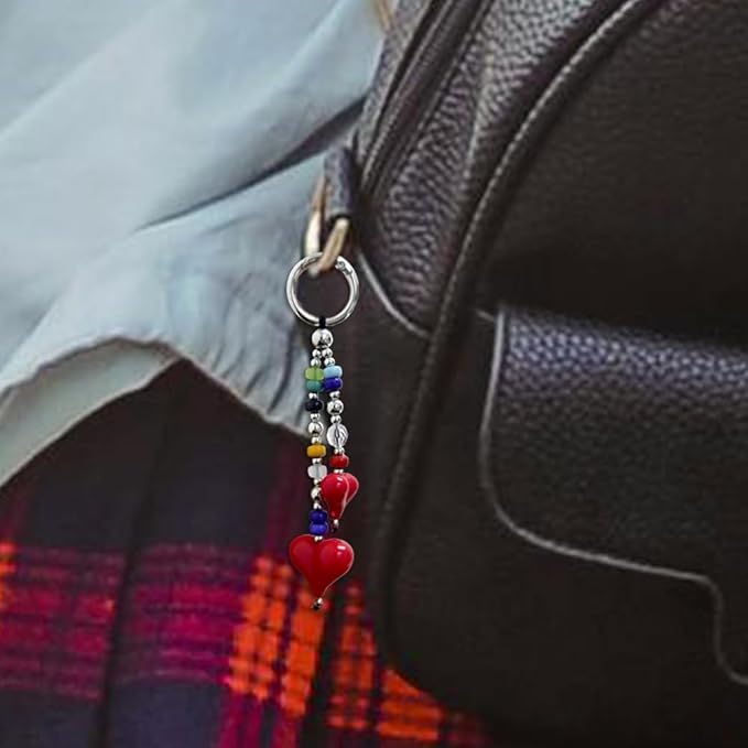Madison Tyler Western Cowboy Boots Cherry Bow Bubble Tea Strawberry Cute Keychain | Bag Charms for Handbags Purse Charms