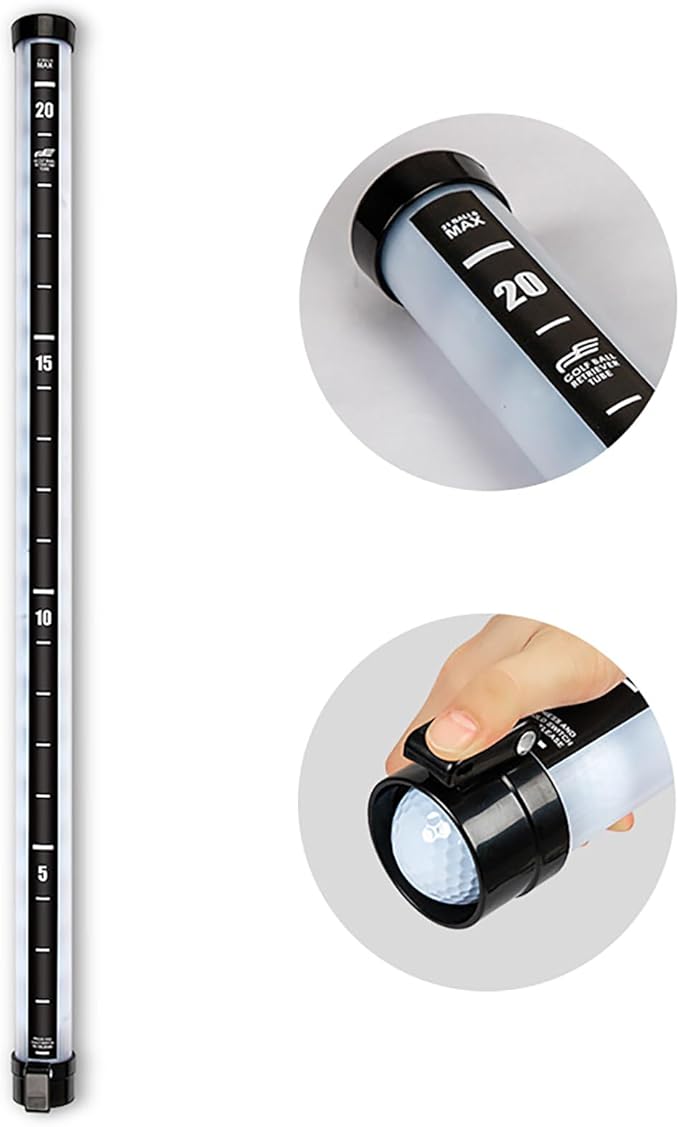 Dr.Acces Premium Golf Ball Retriever - Professional Golf Ball Picker Collector -Golf Ball Pickup PlasticTube