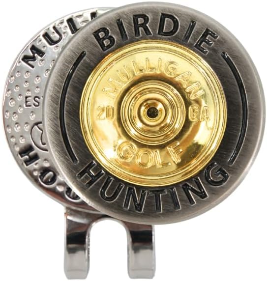 Golf Ball Marker + Magnetic Hat Clip, Funny and Unique Golf Gift, Premium Quality, The Perfect for Your Favorite Golfer, Golf Accessories for Any Occasions (Birdie Hunting)