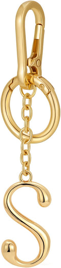 Gold Initial Keychain For Women Cute Bubble Letter Keychains Initial Bag Charm Personalized Keychain Accessories Gift