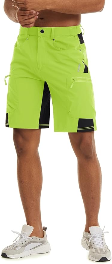 TACVASEN Men's Hiking Cargo Shorts 10" with Zipper Pockets Quick Dry Casual Stretch Golf Work Short Outdoor Summer