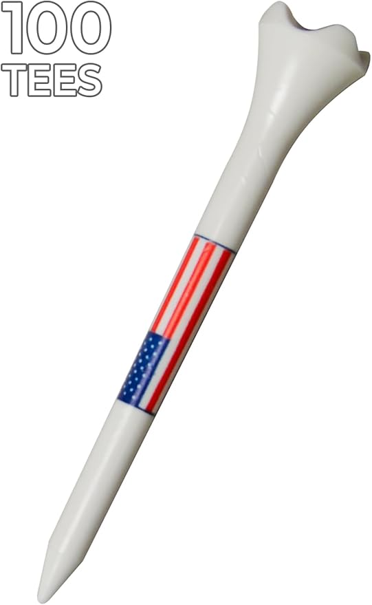 Pride Golf Tee Performance Plastic Golf Tees - Stars and Stripes - 30 Count, 2-3/4 Inch - Improve Distance and Accuracy