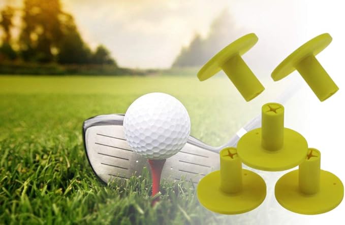 Golf Rubber Tee Holder Set for Golf Driving Range Tee Practice Tool Pack of 5