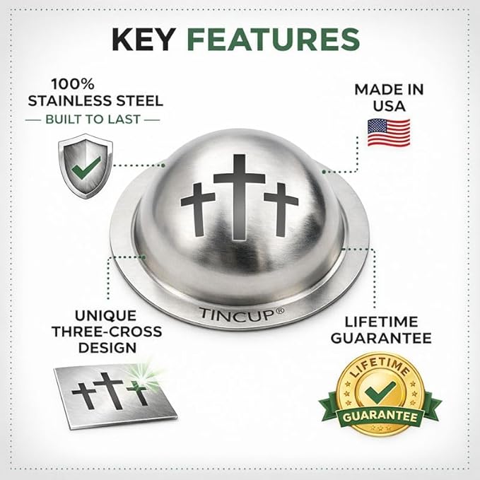 Tin Cup Golf Ball Marker Stencil - Premium Personalization Tool for Golfers - Custom Design Ball Marker - Golf Accessories Gift for Men and Women- Made in The USA