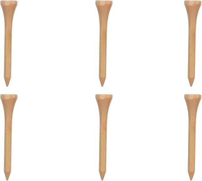 plplaaoo Professional Golf Tees 50pcs Premium Wooden Golfing Tees for Improved Accuracy and Power Durable Maple Wood Golf Accessories