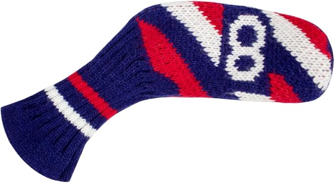 Scott Edward 10 Pcs Golf Club Head Covers for Irons Cuteness Basically Socks Shape Washable Durable Golf Club Head Protector Double Sided Knit Suitable for Most Brands