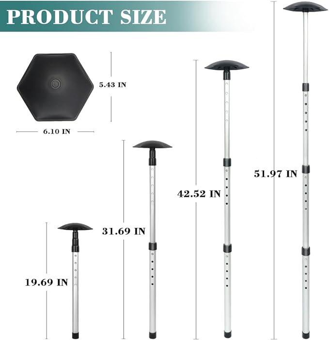 Golf Travel Bag Support Pole, Golf Travel Cover Protection System