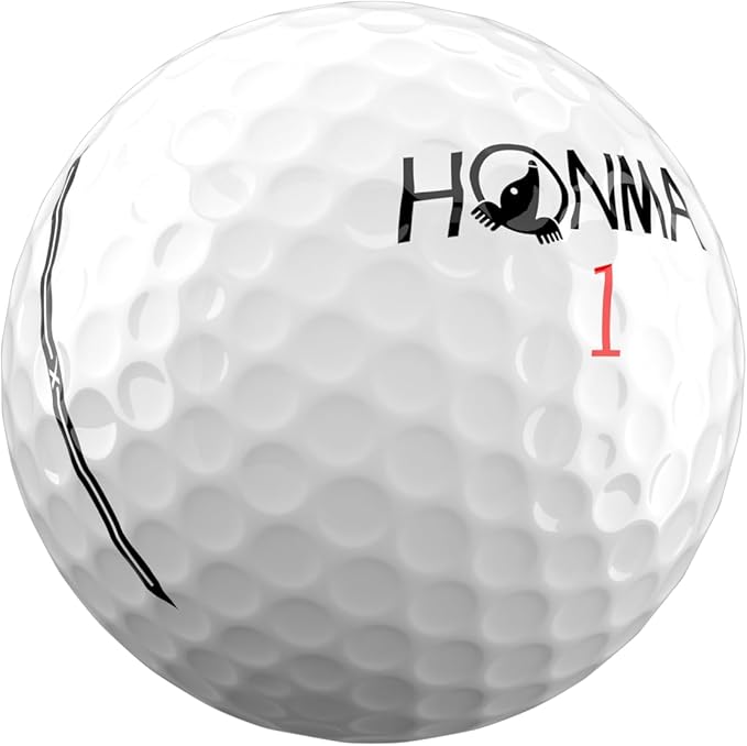 Honma TW-X Golf Balls,Tour Level Spin Control and Distance,Premium 3-Piece Golfball with Urethane Cover,Aerodynamic Dimples for Greenside Precision,High Launch and Soft for Men Women,1 Dozen