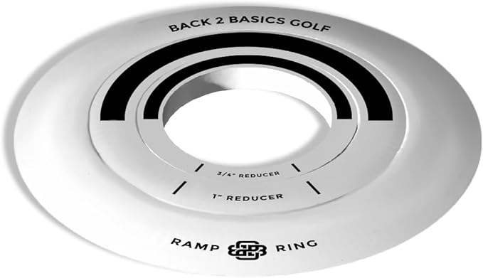 BACK 2 BASICS Golf Putting Rings 3-Piece Set, Golf Tool for Putting Practice Indoor and Outdoor, Ramp Ring & Hole Reducers for Precision Training, Accuracy Drills at Home, Office & Backyard Setups