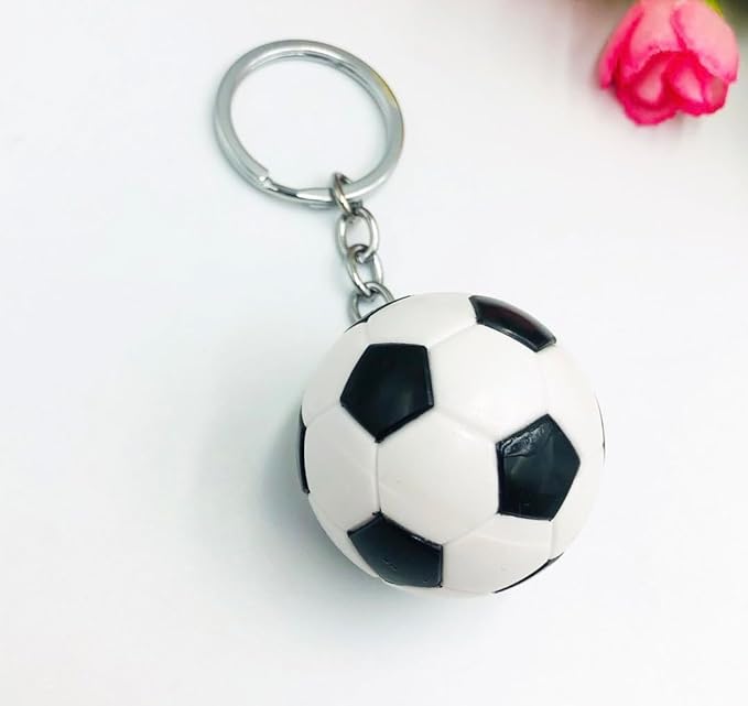 Mini 3D Soccer Sports Fan Keychains Birthday Backpack Pendant for Friend - Car Keychain Men's Toy Cool Football Gifts