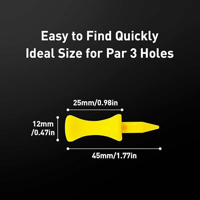 FINGER TEN Plastic Golf Castle Tees Step Down Unbreakable Mixed or Same Height Value 100 Count, 2 3/4, 2 1/4, 2, 1 3/4, 1 1/2 Inch Length Colorful for Practice