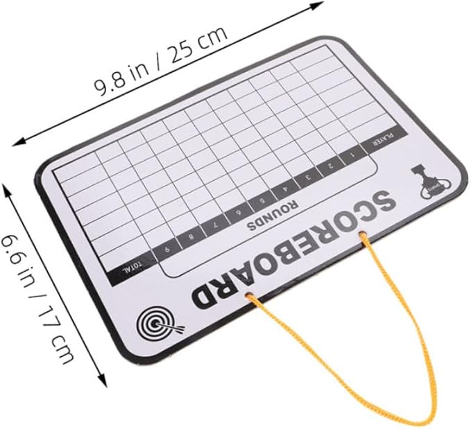 BESPORTBLE 2pcs Double-Sided Reusable Golf Scoreboard for Boys and Girls Dry Erase Writing Board for Score Tracking Lightweight Portable Design for Indoor and Outdoor Golf Practice